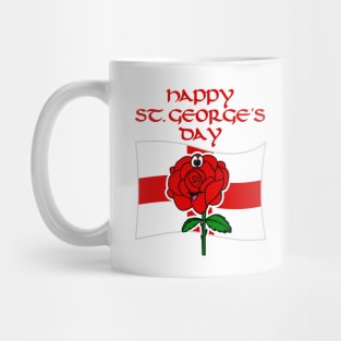 Happy St. George's Day Rose England English Flag Mug